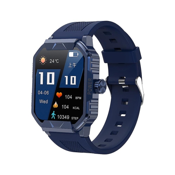 Smart Watch Support Puls Blodtryk Blod Oxygen Bluetooth Calling Multi Med Sport Mode Blue tape tab
