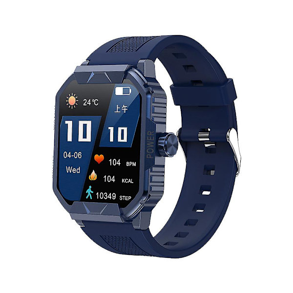 Smartwatch med Hjertefrekvens, Blodtryk, Blodilt, Bluetooth Opkald, Multifunktionel med Sportstilstand Pink capsule