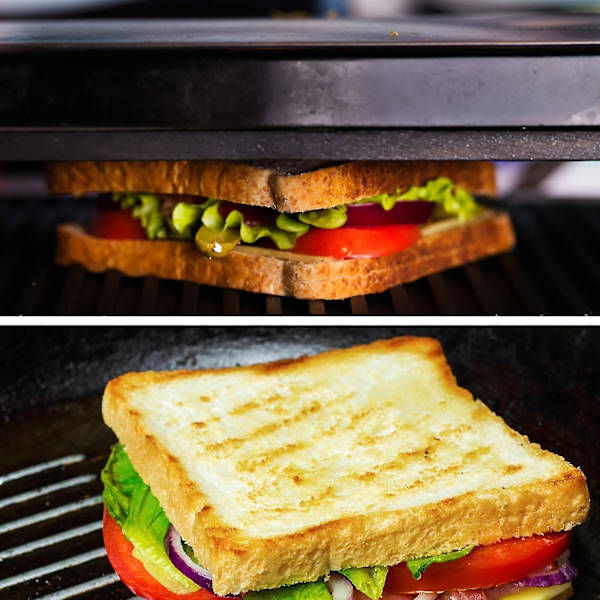 EU 750W Elektrisk Vaffeljern Sandwich Bubble Æg Kage