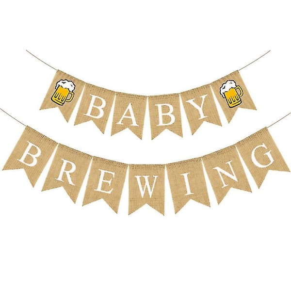 Baby Fødselsdagsfest Tilbehør Elegant Bunting Dekoration Linned Svalehale Banner Bogstav Girland Flag