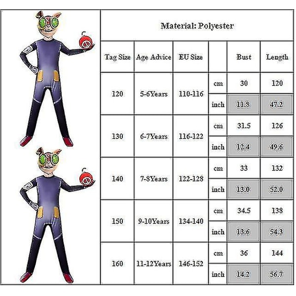 Hextech Mayhem Børnebody Jumpsuit Performance Fancy Up Kostume 5-6 Years