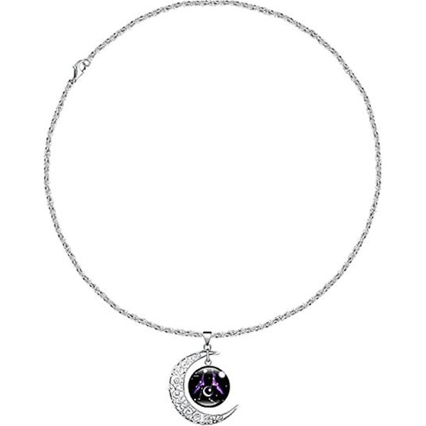 12 Konstellationshalsband, Halsband för Kvinnor och Tonårsflickor, Månskenssmycke, Astrologihänge Modesmycke