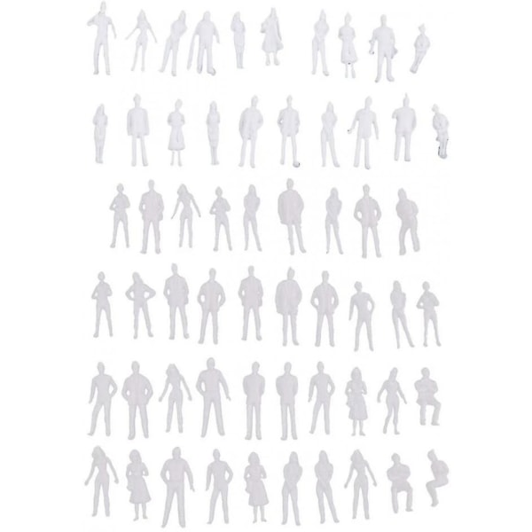 40x 1/50 skalamodel Hvid Figurer/personer Toglayout Dioramatilbehør