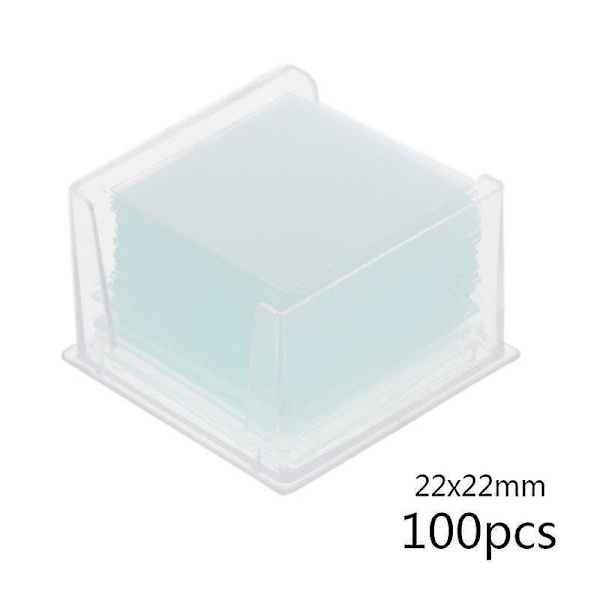 100 stk. Transparente 20x20mm Kvadratiske Glasplader Dækglas