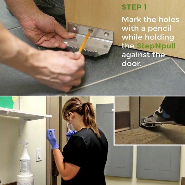 Clean Open Foot Døråpner Fotbetjent Håndfri Dørhåndtak Åpne enkelt dører