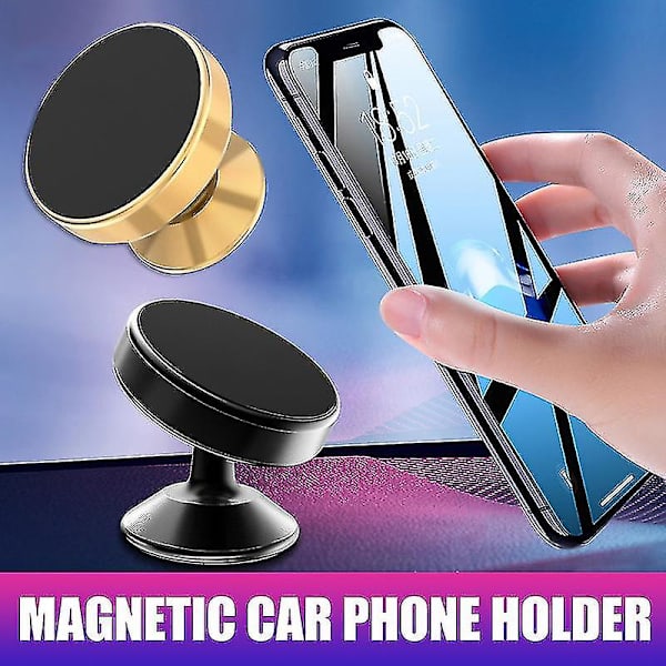 Biltelefonholder Luftventilmontering Stærk Magnet Metal Bilholder Stativ Gold
