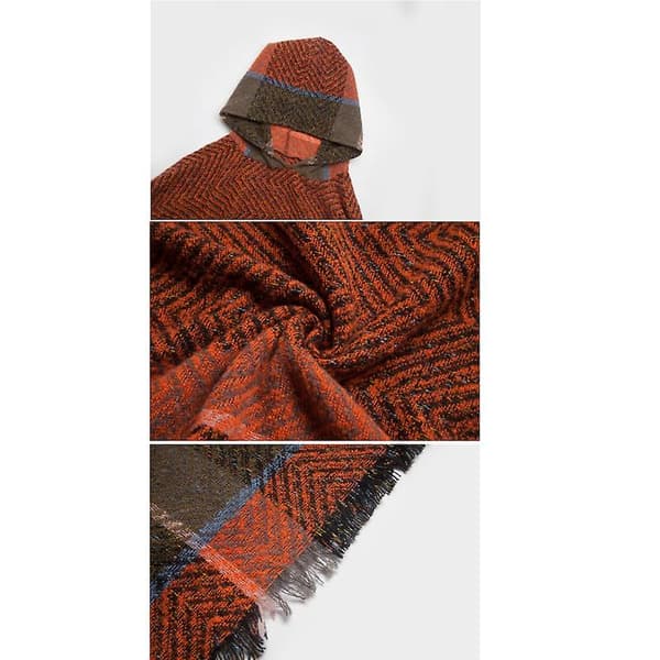 Herringbone Huva med Krage Black
