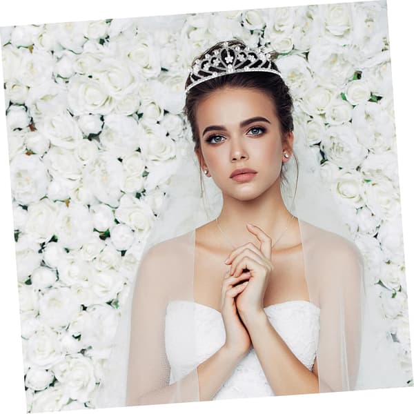 Rhinestone Perlekrone Pannebånd for Brudebachelorettefester og Skjønnhetskonkurranser Elegant Bryllupshårtilbehør