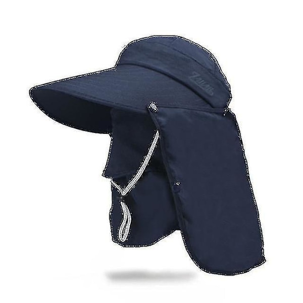 Solhatt for kvinner, storbremmet hatt, sykling, gårdsarbeid, solbeskyttelse, UV-beskyttelse, ansiktshatt Dark blue