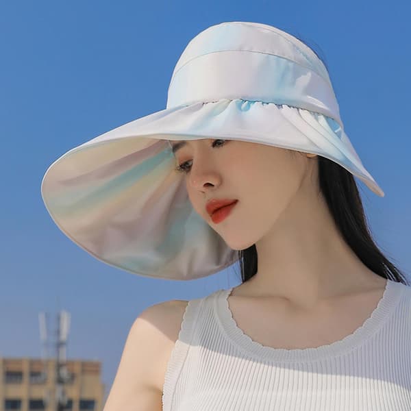 Afslappet Tom Tophat Til Solbeskyttelse Gradient Farve Til Solhat Til Sommer Pink