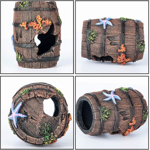 Fish Tank Cave Decor, akvarium Broken Barrel Cave Decor