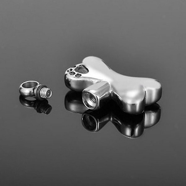 Mini Rustfrit Ståfodspor Knogle Urne Dyre Askebeholder Vedhæng Krukke Souvenir