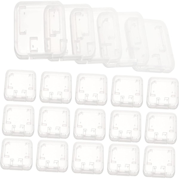 2 set minneskortsförvaringsfodral Kortförvaringsfodral Hållare Plast 24 st * 2