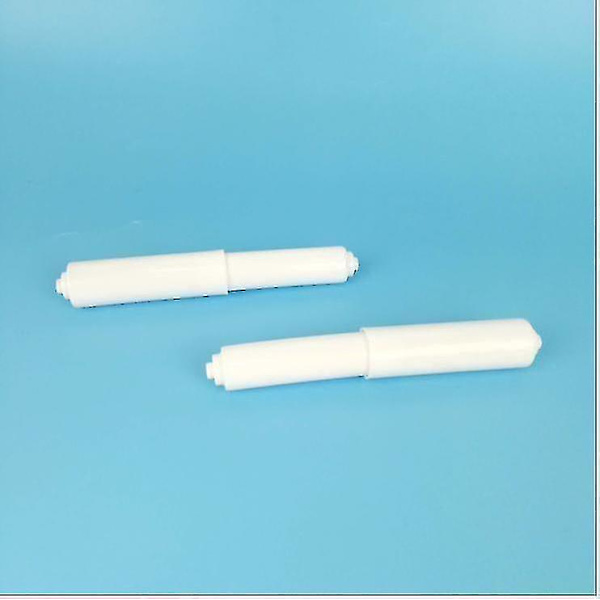 2 Pakka - Valkoinen WC-paperitelineen Jousikuormitteinen Rulla