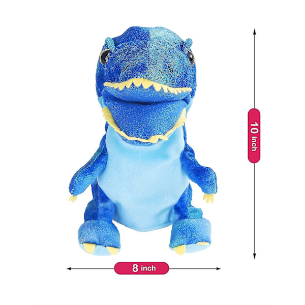 Plush-dinosaurin käsiukkeli liikkuvalla suulla mielikuvitukselliseen leikkiin - Täytetty lelu