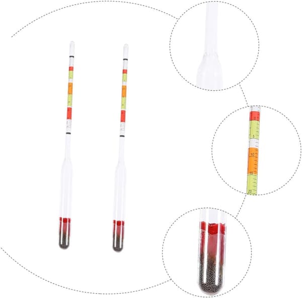 4st Tre-områdes Lönnsirap Hydrometer Öl Vin Sprit Skala Hydrometer