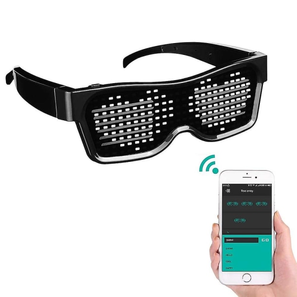 Bluetooth App Led-briller Tilpasset lysende kontrol d1d3 | Fyndiq