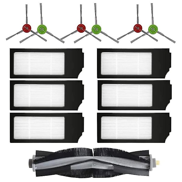 Tarvikepaketti Ecovacs Ecovacs Deebot X1plus/ecovacs Deebot T10 Plus imurointiasemalle, pääharja, suodattimet, sivuharjat