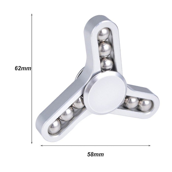 Fingertip 9 Kugler Alloy Trekantet Håndspinner Til Børn Voksne Anti Stress