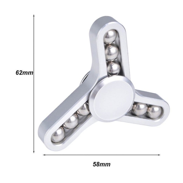Fingertip 9 Pärlor Legering Triangulär Handspinner För Barn Vuxen Stressreducerande