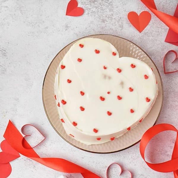 2 stk hjerteformet skumkake-dummy Valentinsdag kake-topper hvitt polystyrenmateriale