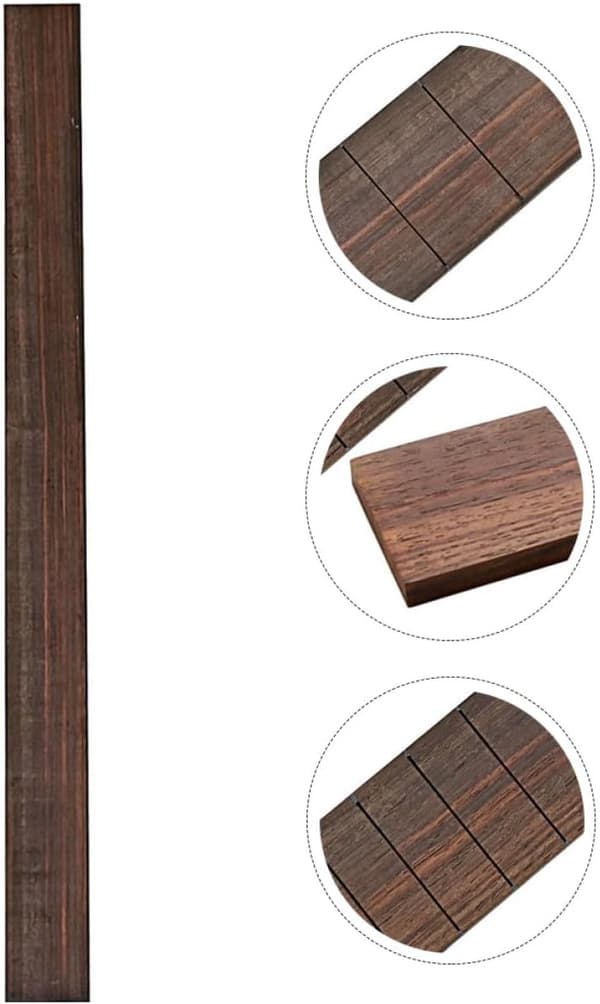 Ersättningsgitarrgreppbräda 40 mm bred brunt trämaterial inte lätt att spricka hjälper till att spela gitarr exakt