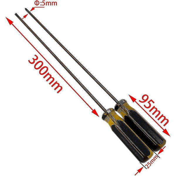 12\" Ekstra Lang Kryss-Hode Flat Blade Skrutrekker, Sporet og Phillips Skrutrekker