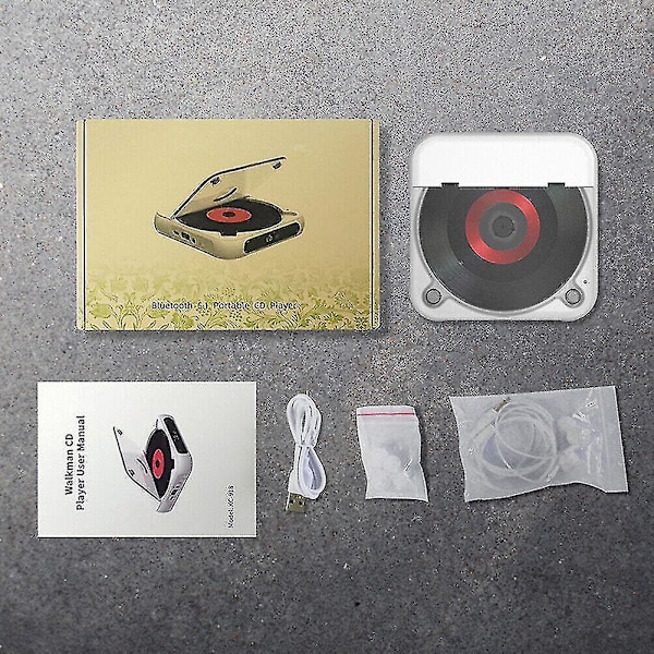 CD-soitin A-b Toisto Bluetooth-yhteensopiva CD-soitin Muistitoiminto Kotiin Autoon Pink