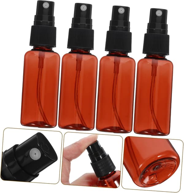 20 st 30 ml påfyllningsbara små plastsprayflaskor bärbara sminksprayflaskor rese-läckagesäkra bruna