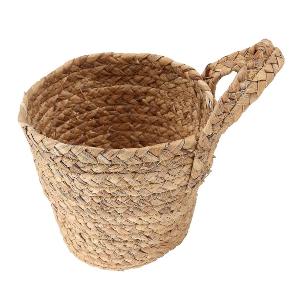 Vägghängande Rattan Korg Planter Inomhus Utomhus Hängande Rep Blomkruka Korg Dekor, Hängande Flöde