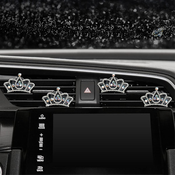 Bling Bil Luftfräschare Ventilklipp, Bling Crown Bil Aromaterapi Avgas Klipp Ventilation Klipp