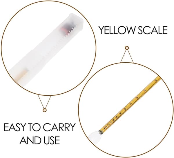 2 sett alkoholhydrometer hydrometer gul skala PP glass multifunksjonell design enkel å bruke
