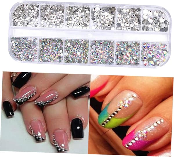 Flatback edelsten-rhinestone-pynt for smykker og negletilbehør til dekorasjoner og scrapbooking