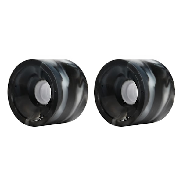 2 stk. 65x45mm Surf Skateboard Hjul 84a Hårdhed 2 Hjul Sort-hvid