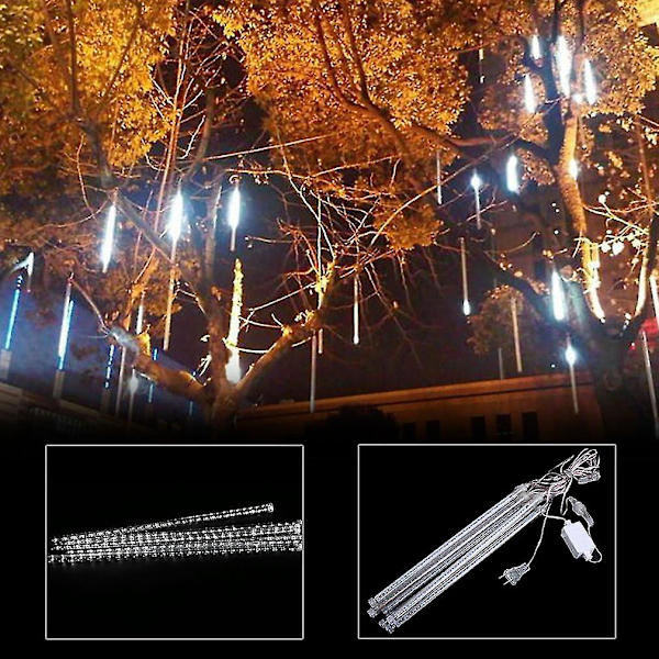 Vattentäta Meteorskurregn 8 Rör 50cm LED-Ljusslingor