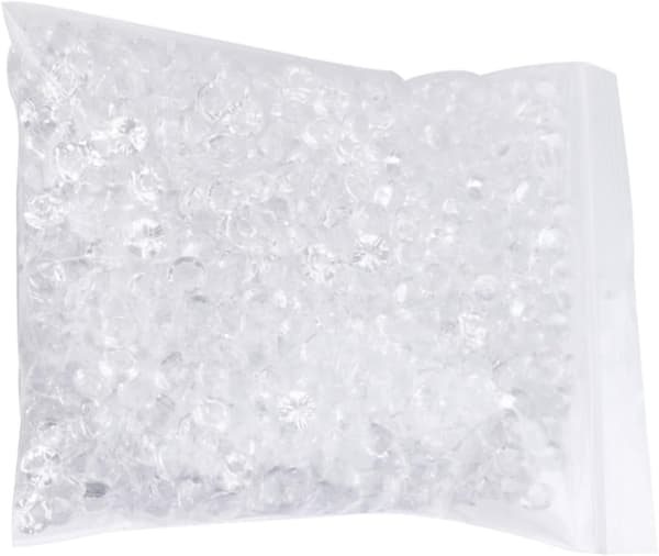 2-pack bröllopsdiamanter akryl strösselstenar 6 mm mångfacetterad skärform