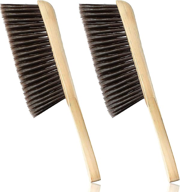 2 stycken träbänkborste Eldstadsborste Häst hårbänkborste