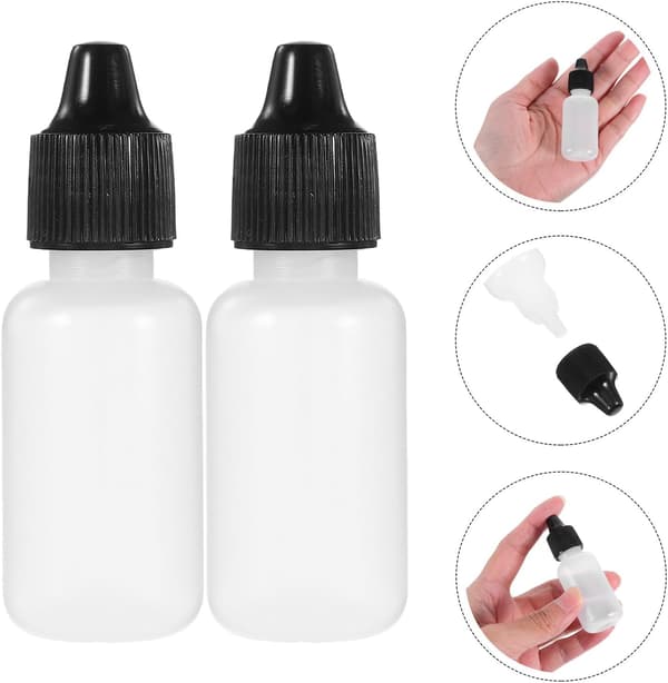 10 st mini klämflaskor 15 ml bärbara plastvätskeförvaringsbehållare