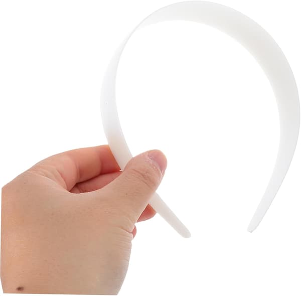 12 st plastpannbandsbaser för DIY-hårband Hård vit pannbandsbasbåge