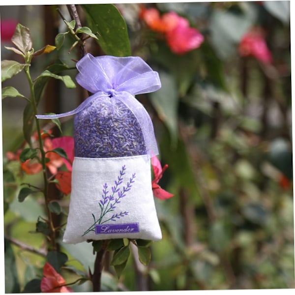 6 stk. Blomsterprint Lavendelposeposer Tomme Duftposer