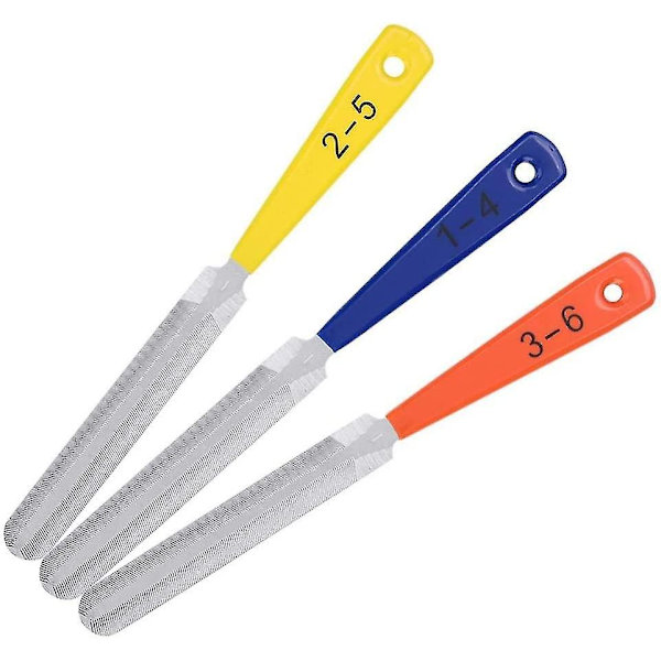 3-pack Gitarr Mutterfiler, Gitarr Bandfiler, Brygga, Mutter, Nagelfil, Ersättningsverktyg