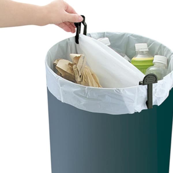 50 st soppåsklämmor av plast, stabila svarta
