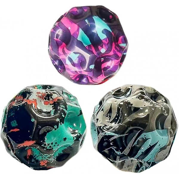 3 stk. Astro Jump Ball, Unikt Månedesign 66mm Stressbold Legetøj Til Børn I Alderen 3 4 5 6 7 8 9 10 11 12 år, De Bedste Udendørs Bolde.