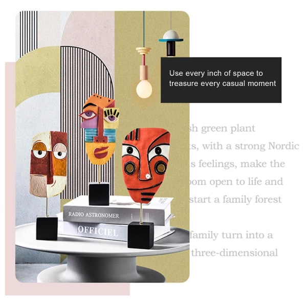 Nye abstrakte ansiktsfigurer Resin bordkunst hjemmeinnredning