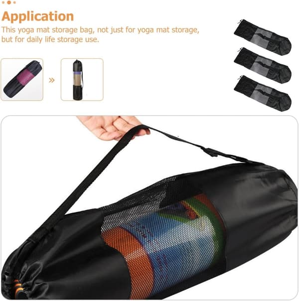 3st Utomhus Yogamattväskor Nätbärväskor 70x25cm Handhållen Yogamatta