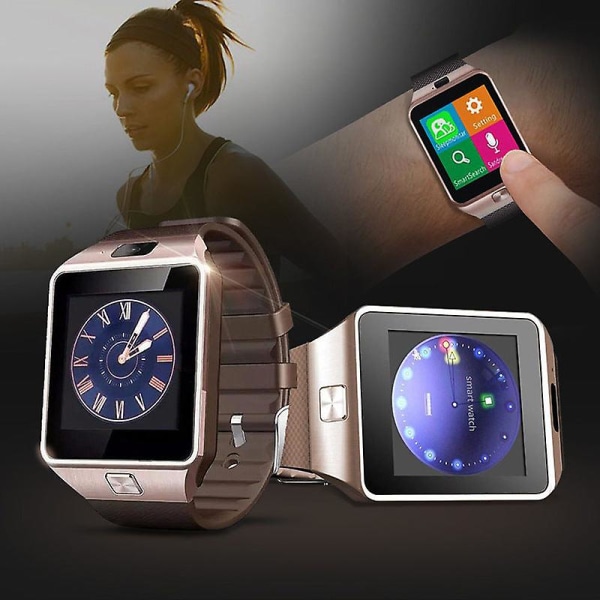 Smartwatch Smartwatch Bluetooth Touchskærm Smart Beskedpåmindelse Sport Trin Tælling Black