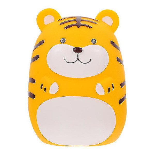 1 st Spisgris i Tigerform Design, Fallskyddande Mjuk Plast Spisgris (gul)