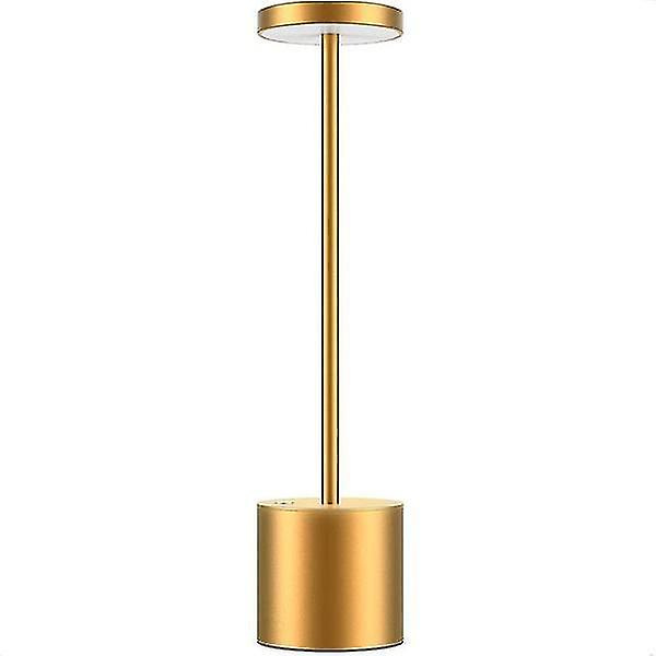 Led Bordlampe Trådløs Bærbar Usb Genopladelig Guld