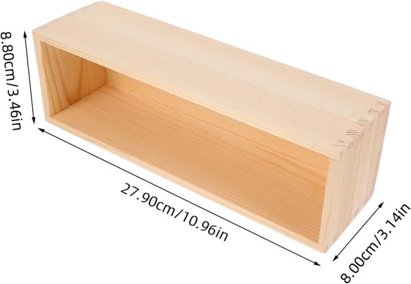 4 stk DIY håndlaget såpeformsett rektangulær fleksibel såpebrødform med treboks