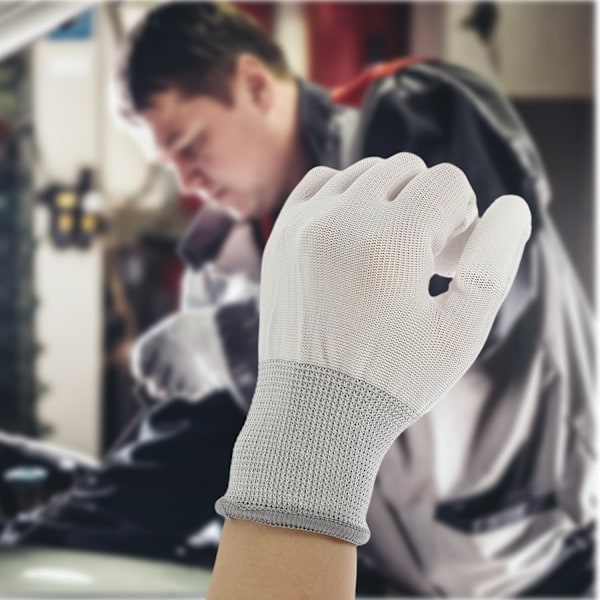 Skyddshandske för Bygg Auto Reparation 10 Par Tunna Handskar Bekväma Andningsbara Slumpmässig Färg